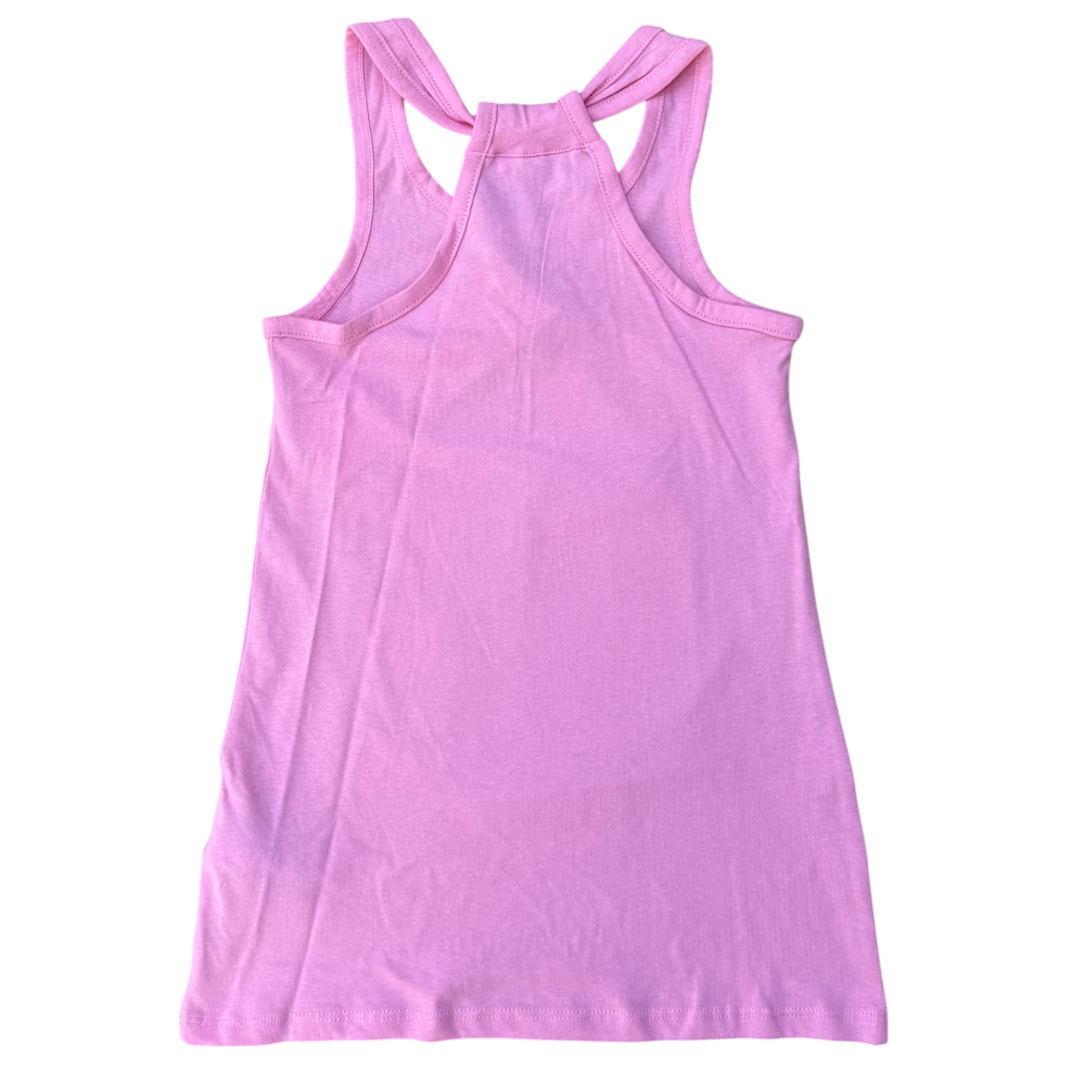 Vestitino Barbie Mattel Scamiciata Abito Smanicato in Cotone Dettagli Glitterati - Ye10025.rosa