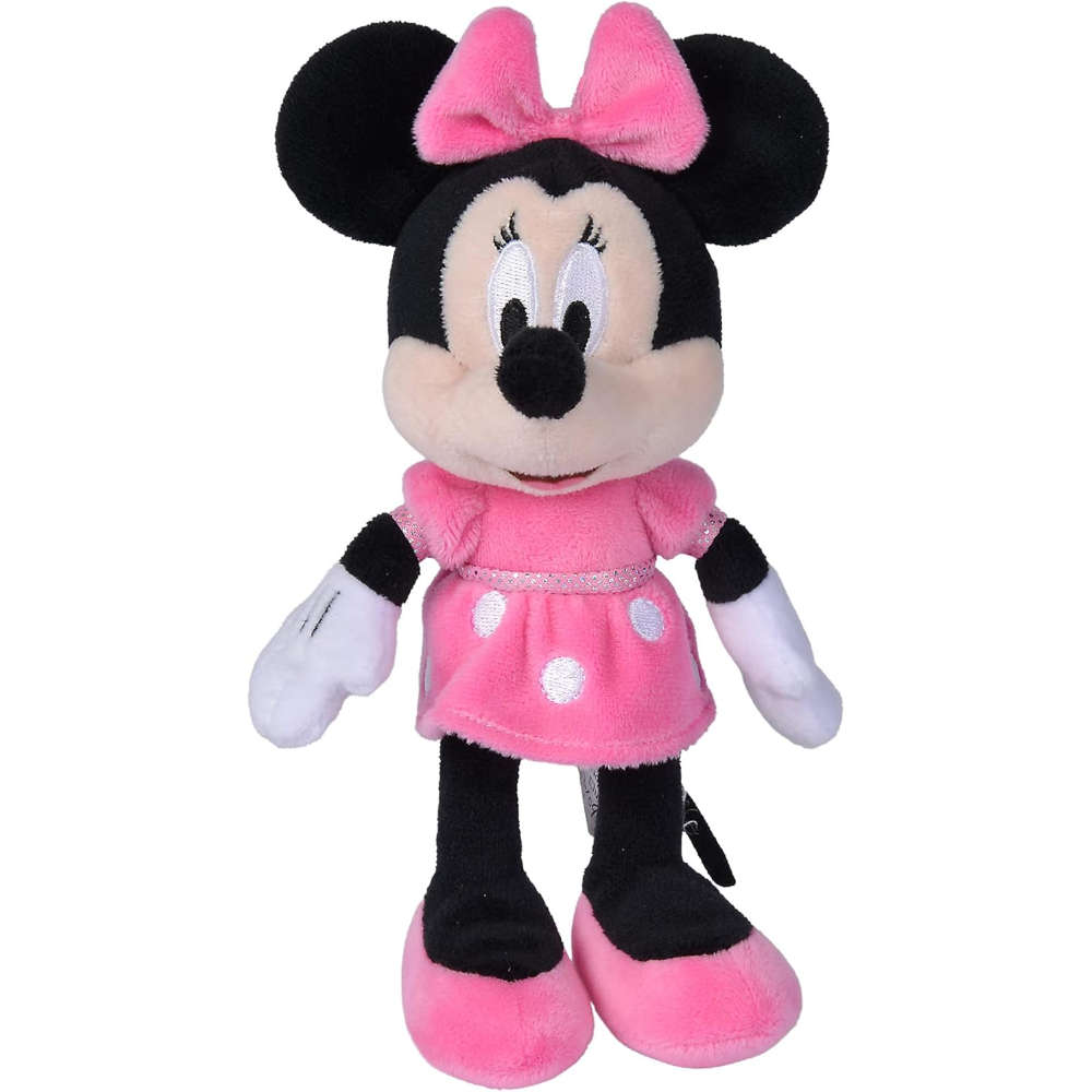 Peluche Minnie Mouse DISNEY Morbido Pupazzo 20 CM con Fiocco Fucsia - 6315870246