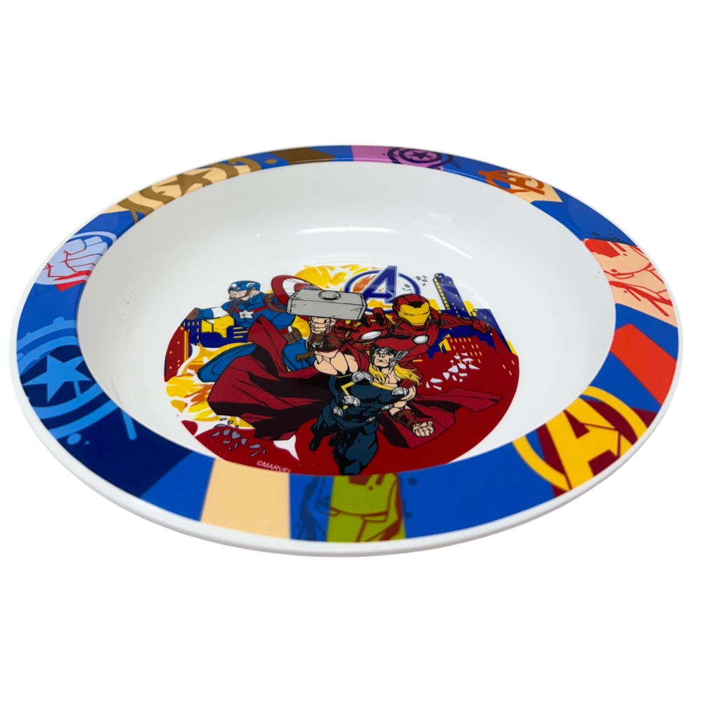 Piatto Fondo Avengers MARVEL Stoviglia 20 CM in Plastica Riutilizzabile Adatto Al Microonde - St80148