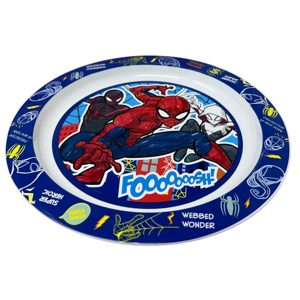 Piatto Piano Spiderman MARVEL Stoviglia 22 CM in Plastica Riutilizzabile Adatto Al Microonde e in Lavastoviglie - St83547