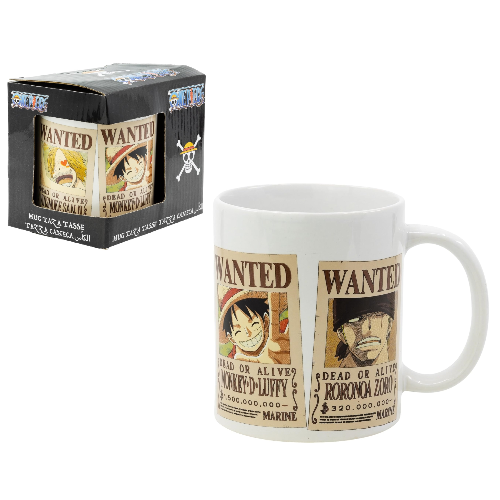Tazza Mug One Piece Wanted in Ceramica 325 Ml Adatta Al Microonde e Lavastoviglie in Confezione - Stt515