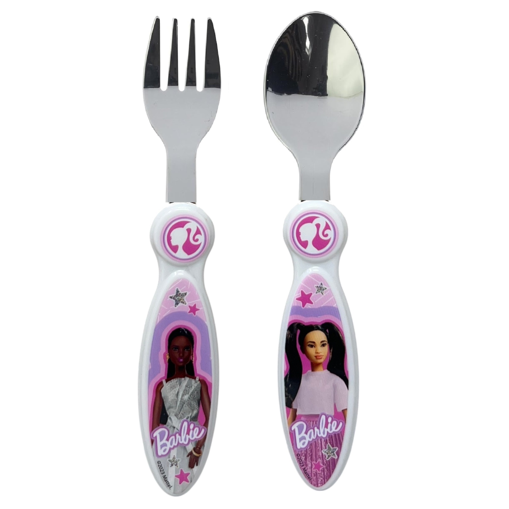 Posate Barbie Mattel Forchetta e Cucchiaio in Acciaio Inossidabile Atossico - St15918