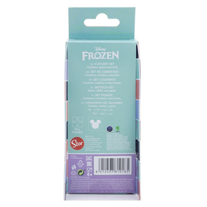 Posate Frozen DISNEY Forchetta e Cucchiaio in Acciaio Inox Manico Ergonomico- St81018