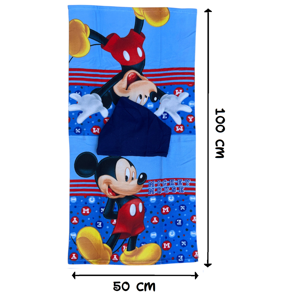 Poncho Mare Topolino DISNEY 100 X 50 CM Accappatoio per Bambini 100% Pl - Mic36-5185