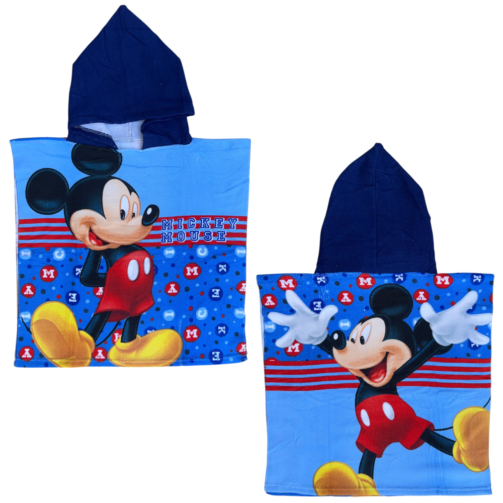 Poncho Mare Topolino DISNEY 100 X 50 CM Accappatoio per Bambini 100% Pl - Mic36-5185