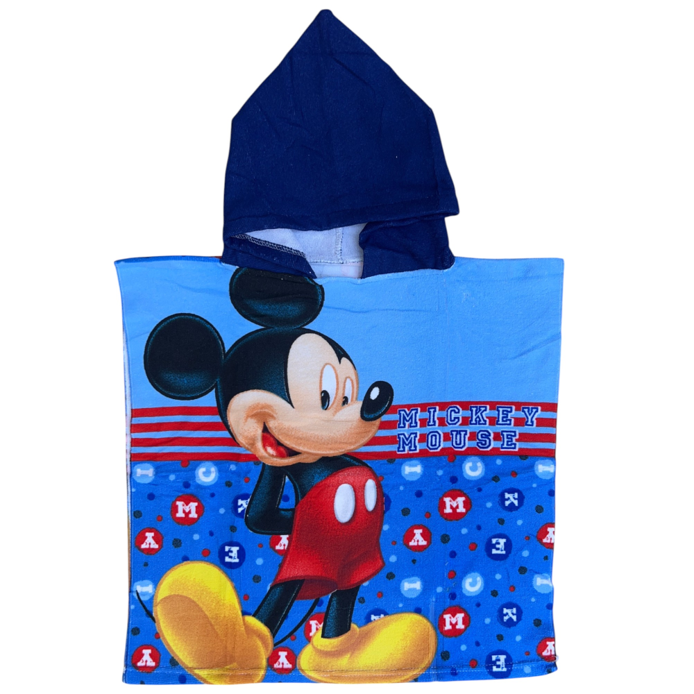 Poncho Mare Topolino DISNEY 100 X 50 CM Accappatoio per Bambini 100% Pl - Mic36-5185