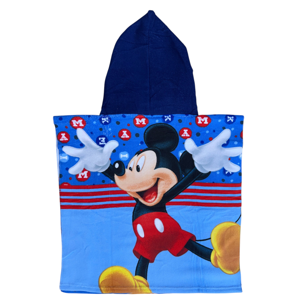 Poncho Mare Topolino DISNEY 100 X 50 CM Accappatoio per Bambini 100% Pl - Mic36-5185