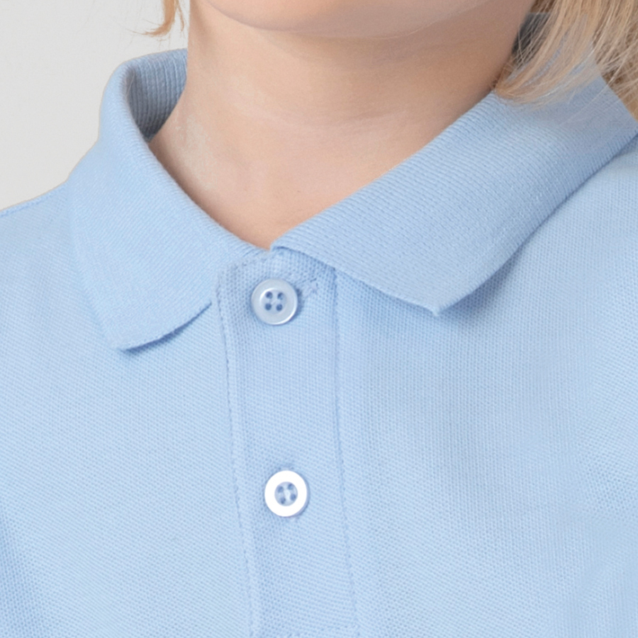Polo T-Shirt Maglietta Divisa Scolastica Bianca Manica Lunga Taglie da 1 a 14 Anni