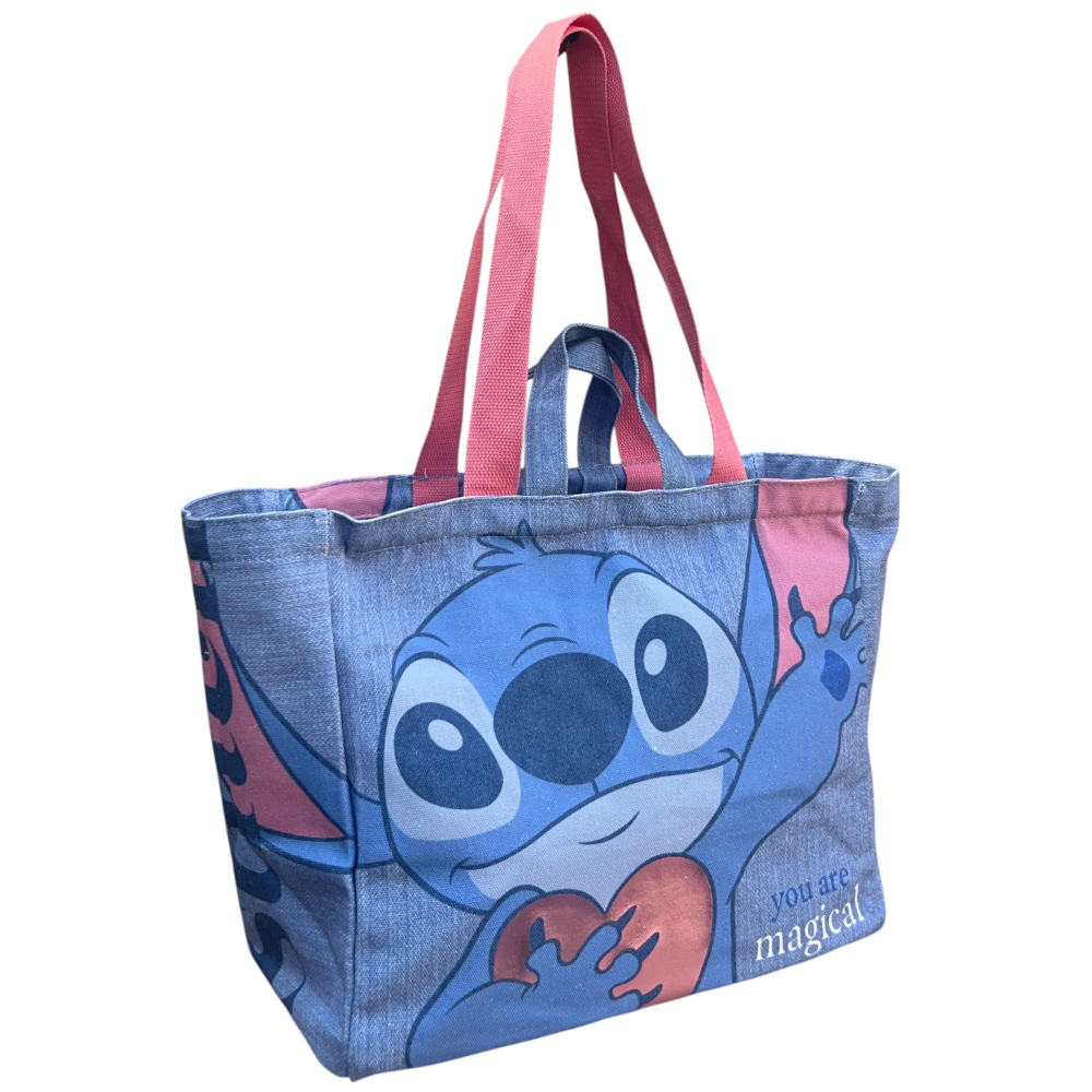 Borsa con Manici Stitch DISNEY Shopper con Tracolla Borsa Mare Tempo Libero - D11426mc