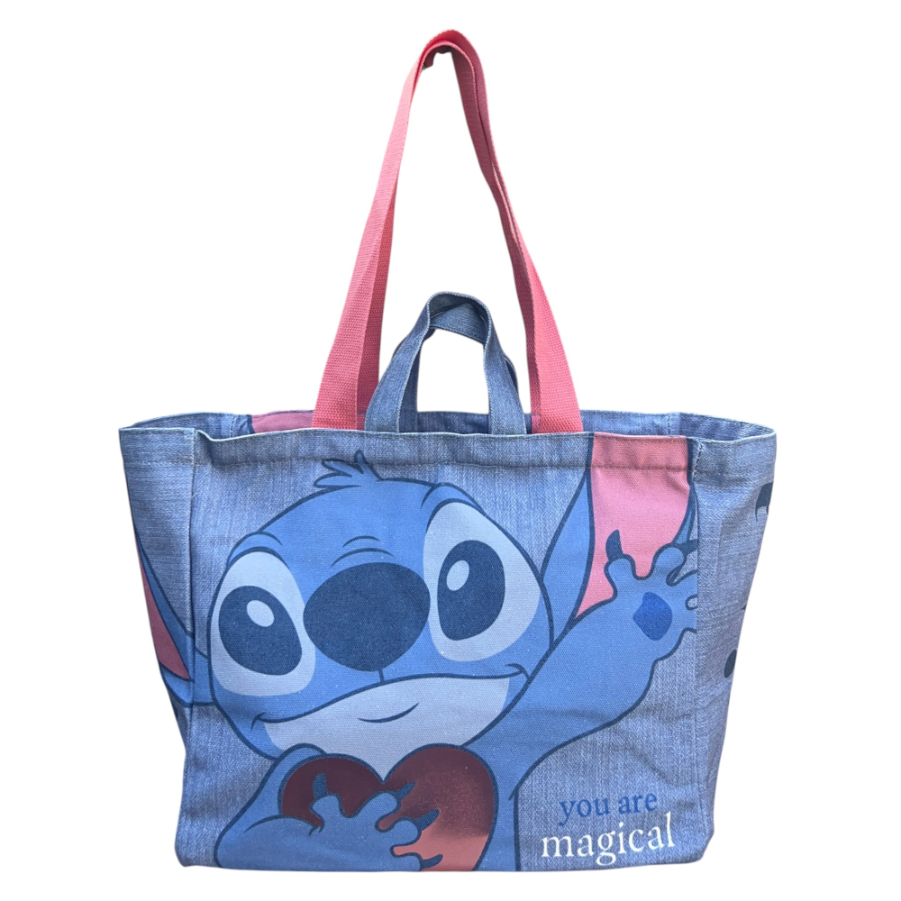 Borsa con Manici Stitch DISNEY Shopper con Tracolla Borsa Mare Tempo Libero - D11426mc