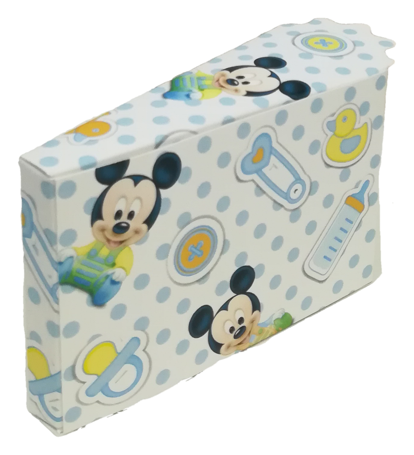 Bomboniera Astuccio Fetta di Torta Topolino Baby DISNEY Scatolina Kit 10 Pezzi Senza Confetti