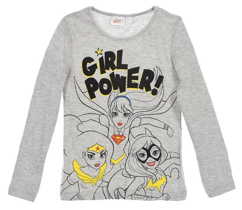 T-Shirt Superman Super Girl Maglietta Bambina Sun City Taglie 4/10 Anni - Rh1388grigio