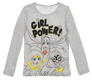 T-Shirt Superman Super Girl Maglietta Bambina Sun City Taglie 4/10 Anni - Rh1388grigio