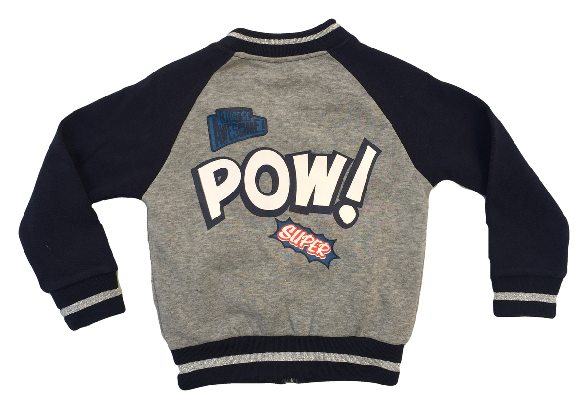 Felpa con Zip Superman Super Girl Sun City Taglie 3/8 Anni - Rh1393grigio