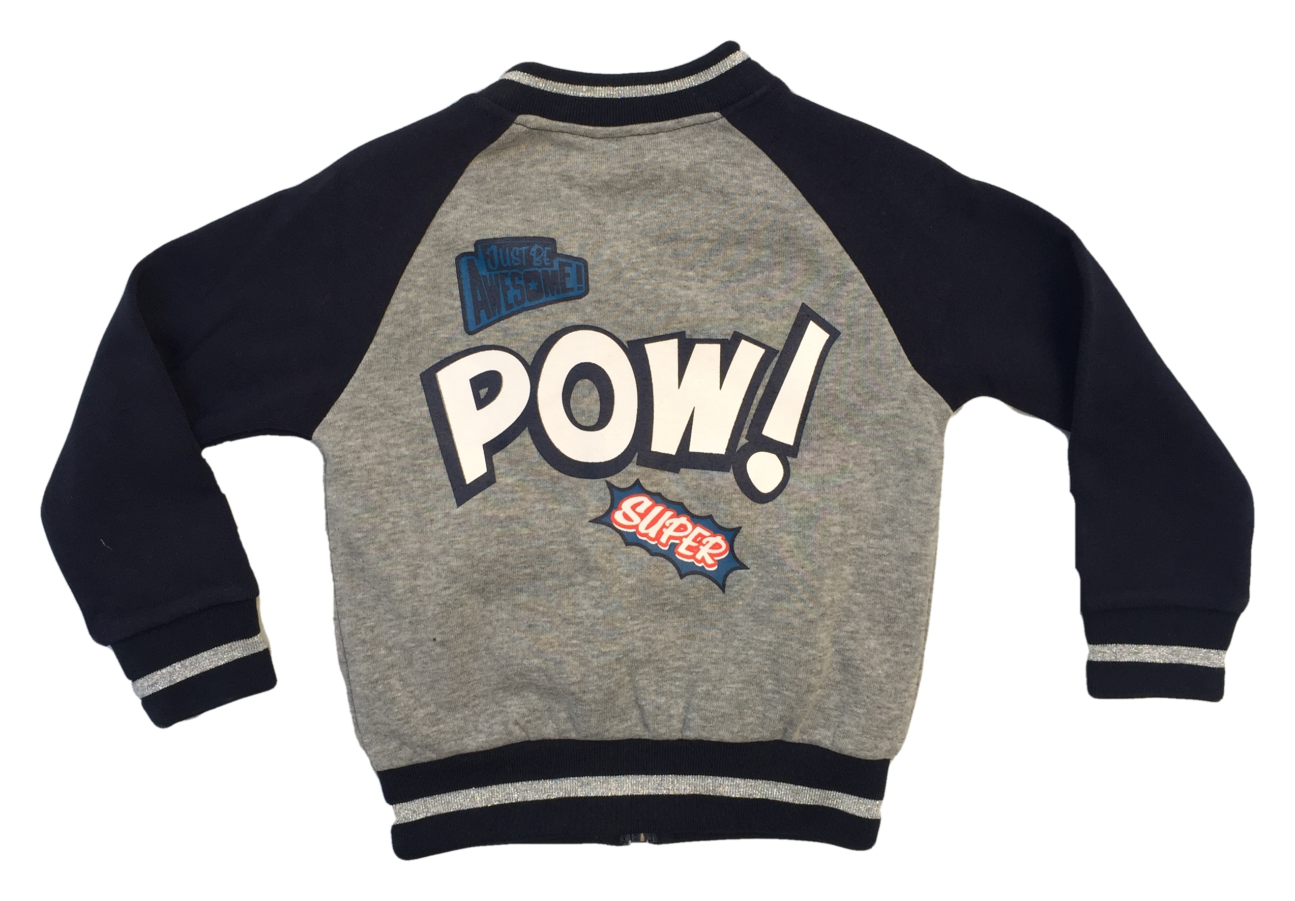 Felpa con Zip Superman Super Girl Sun City Taglie 3/8 Anni - Rh1393grigio