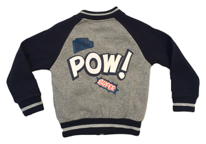 Felpa con Zip Superman Super Girl Sun City Taglie 3/8 Anni - Rh1393grigio