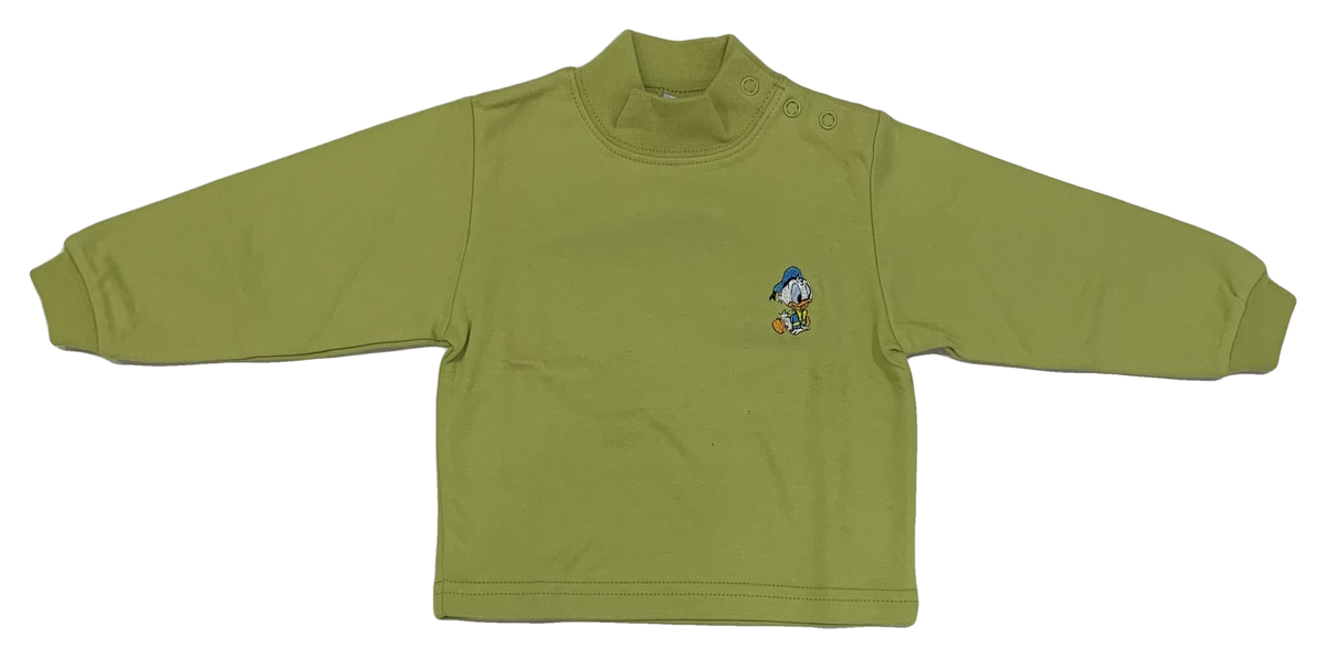 Lupetto Neonato DISNEY con Stemma Ricamato Paperino Baby Taglia 3 Mesi Verde - Lupettonop