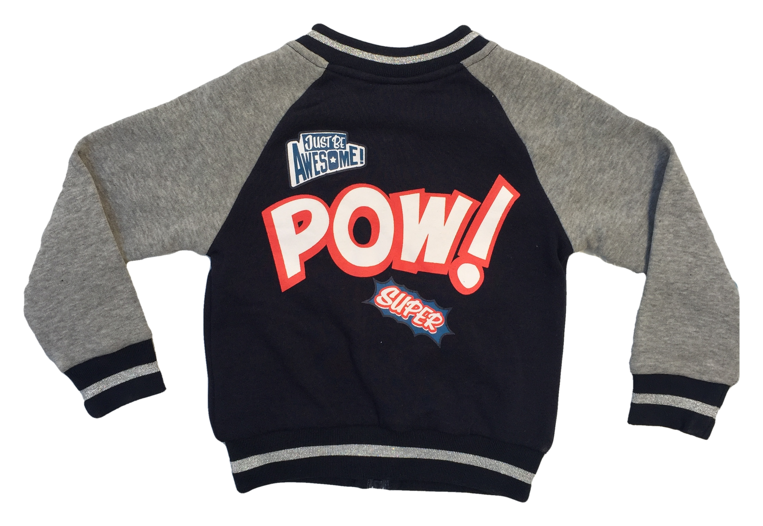 Felpa con Zip Superman Super Girl Sun City Taglie 3/8 Anni - Rh1393blu
