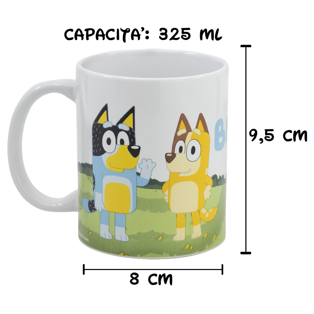 Tazza in Ceramica Bluey e Bingo Modello Mug 325 Ml in Confezione - 83062