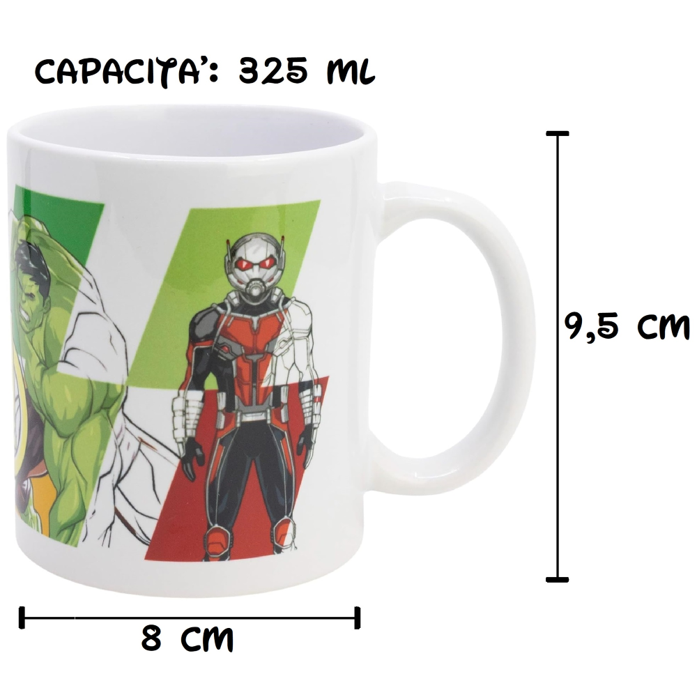 Tazza in Ceramica Avengers MARVEL Modello Mug 325 Ml in Confezione - 83063