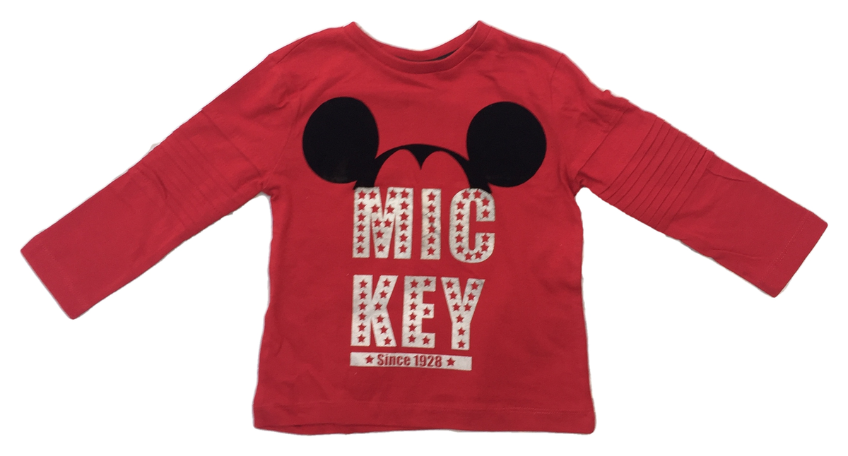 T-Shirt Topolino DISNEY Bambino Maglietta Sun City Taglie 3/8 Anni - Rh1310rosso