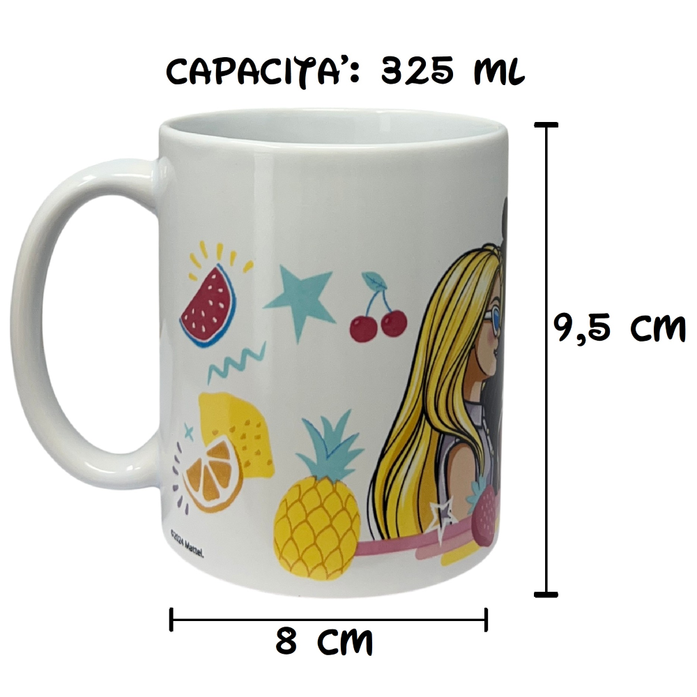 Tazza in Ceramica Barbie Mattel Modello Mug 325 Ml in Confezione - 88154