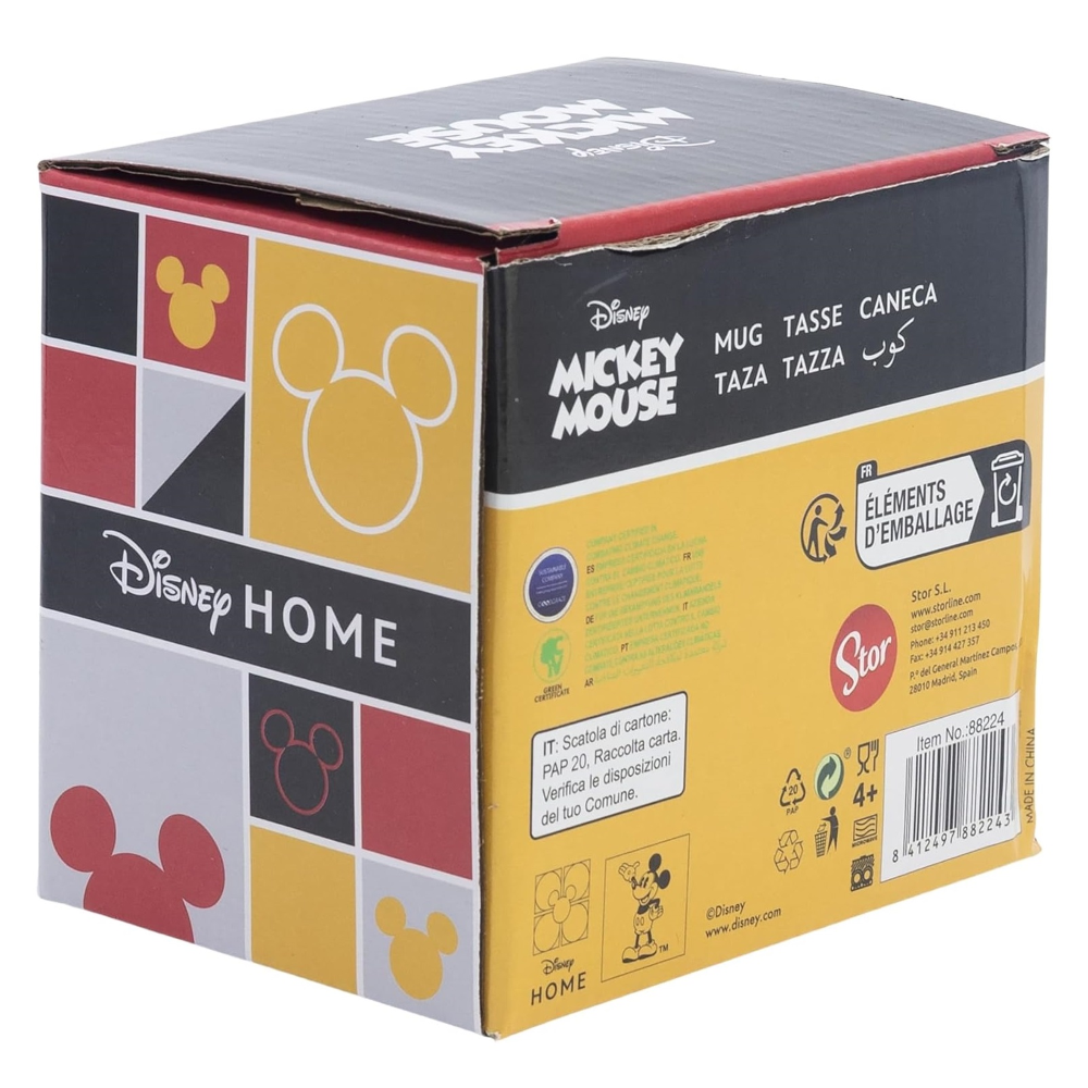 Tazza in Ceramica Topolino DISNEY Mickey Mouse Modello Mug 325 Ml in Confezione - 83066