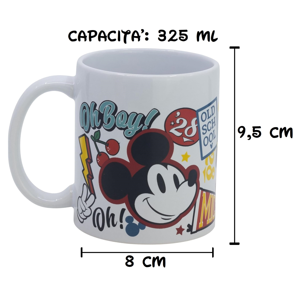 Tazza in Ceramica Topolino DISNEY Mickey Mouse Modello Mug 325 Ml in Confezione - 83066