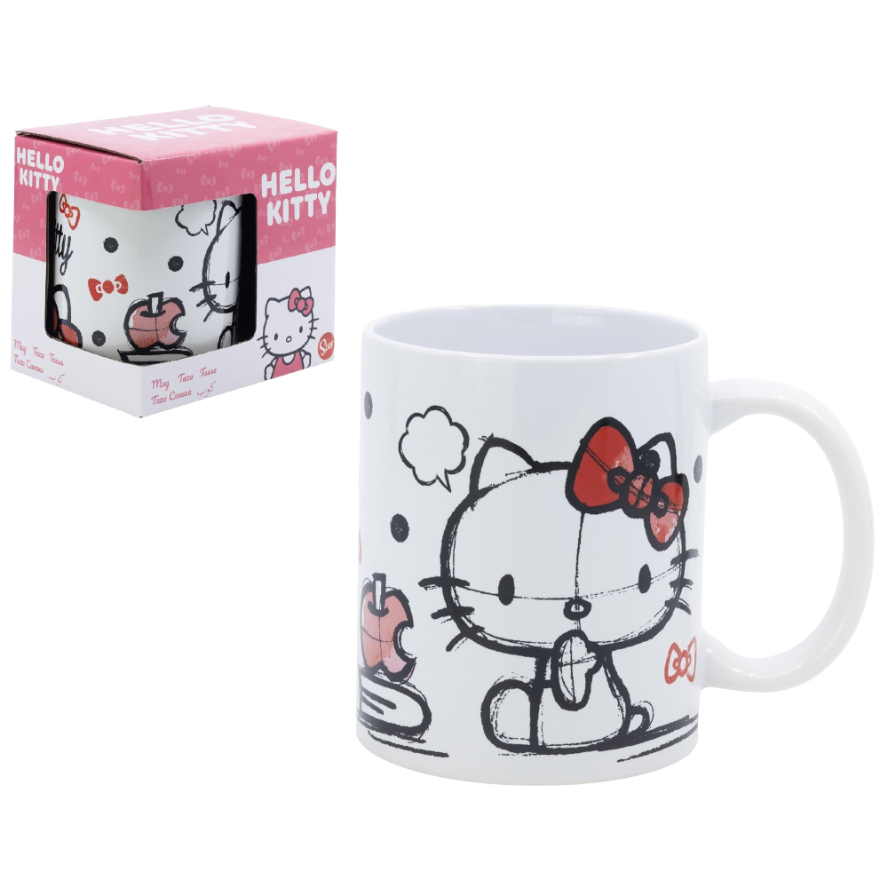 Tazza in Ceramica Hello Kitty Sanrio Modello Mug 325 Ml in Confezione - 83072