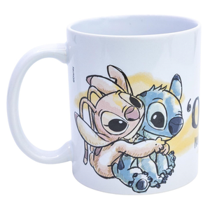 Tazza in Ceramica Stitch e Angel DISNEY Ohana Modello Mug 325 Ml in Confezione - 83073