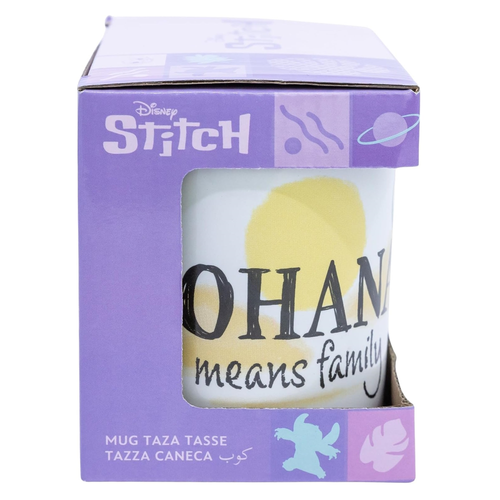 Tazza in Ceramica Stitch e Angel DISNEY Ohana Modello Mug 325 Ml in Confezione - 83073
