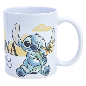 Tazza in Ceramica Stitch e Angel DISNEY Ohana Modello Mug 325 Ml in Confezione - 83073