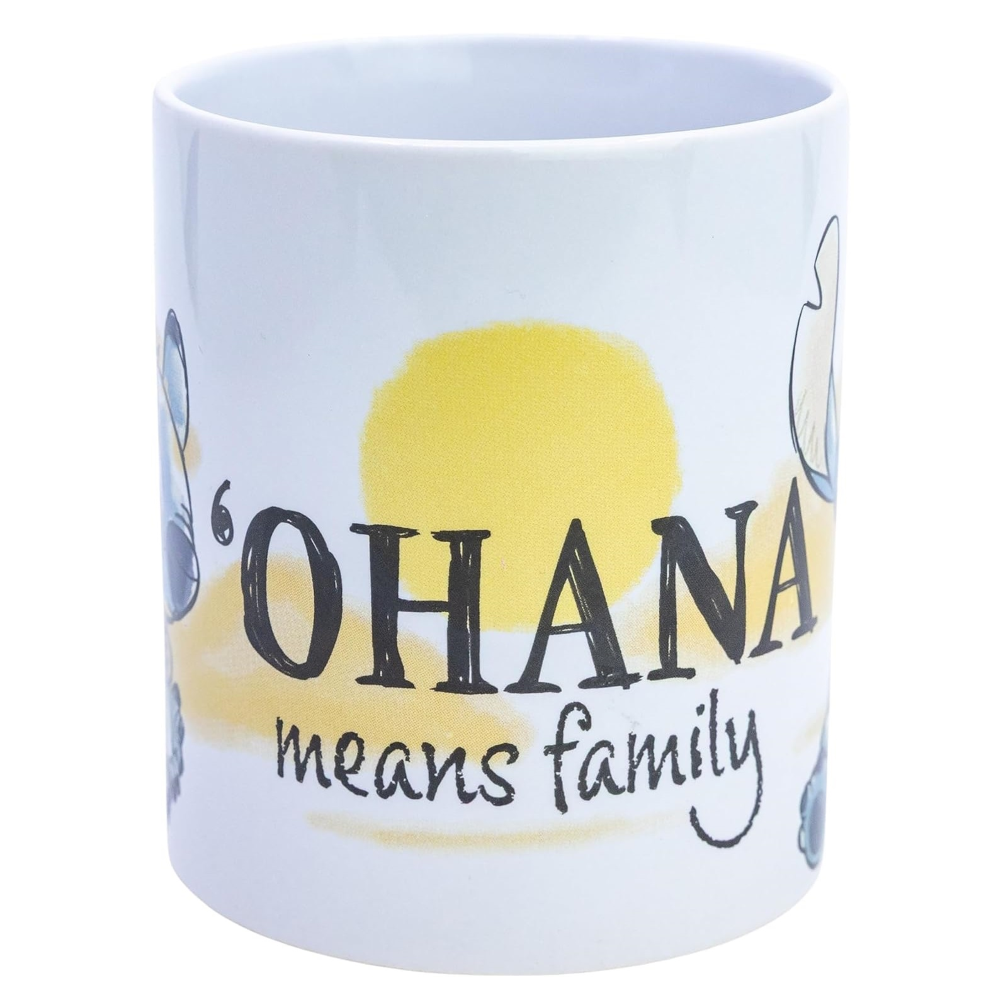 Tazza in Ceramica Stitch e Angel DISNEY Ohana Modello Mug 325 Ml in Confezione - 83073