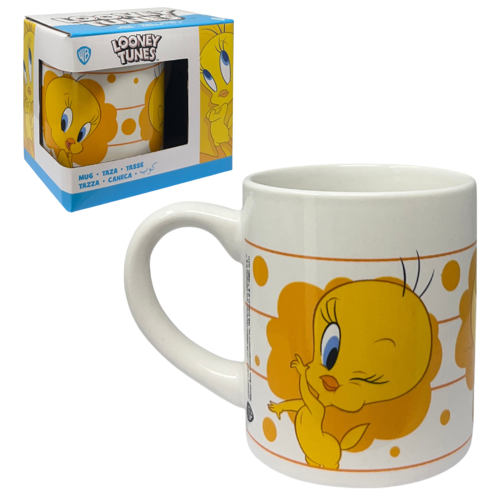 Tazza in Ceramica Titti Looney Tunes Modello Mug 237 Ml in Confezione per Bambini - 83059