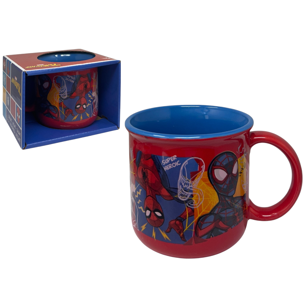 Tazza Spiderman MARVEL Modello Mug Doppio Colore 355 Ml in Confezione- 83057