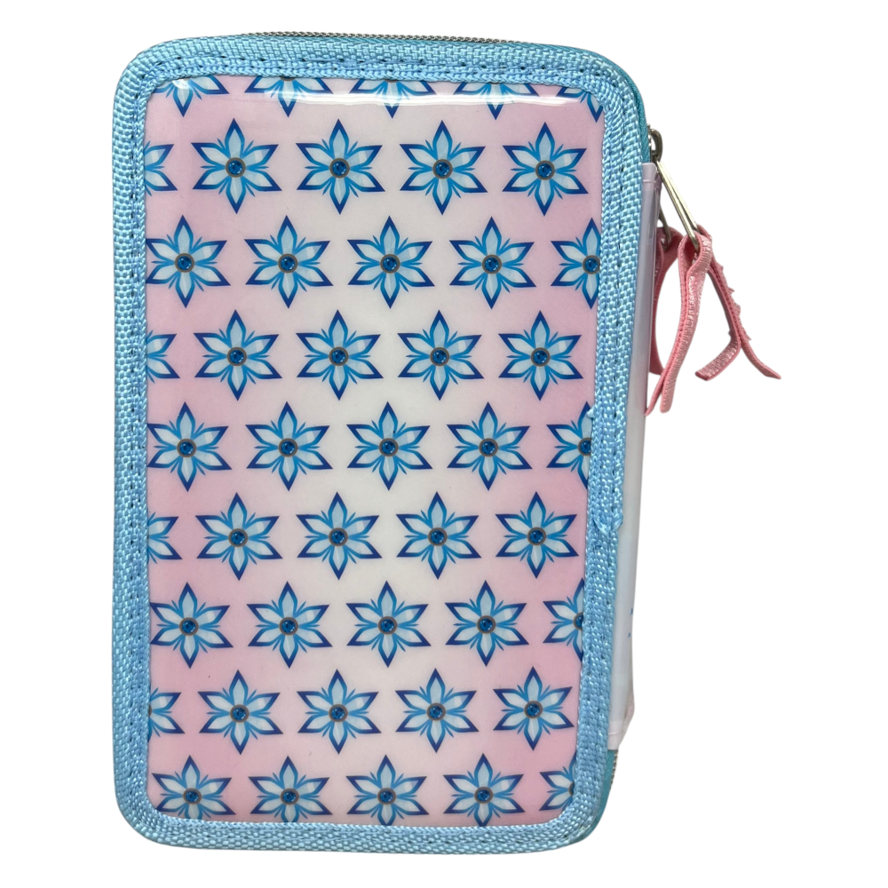 Astuccio Scuola 3d Frozen DISNEY Elsa Anna Multiscomparto 3 Zip Pastelli Fila Pennarelli Giotto - Fr0632