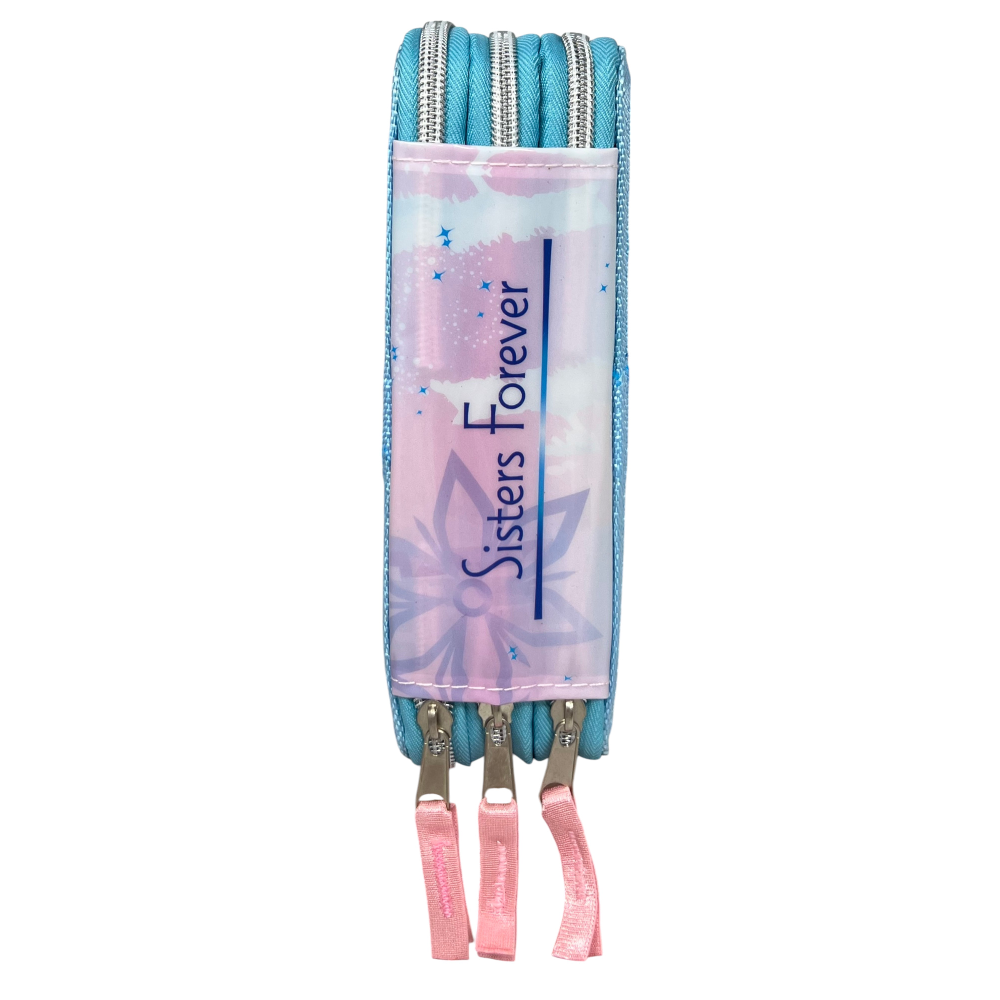 Astuccio Scuola 3d Frozen DISNEY Elsa Anna Multiscomparto 3 Zip Pastelli Fila Pennarelli Giotto - Fr0632