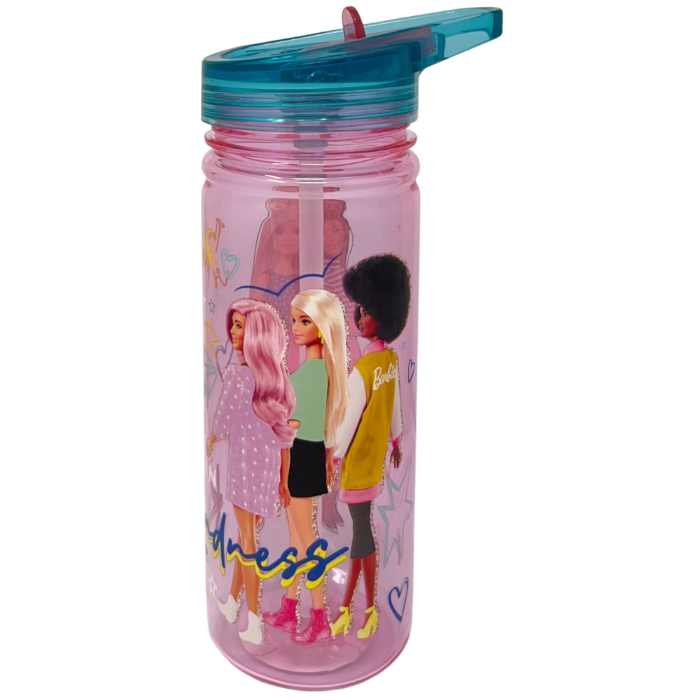 Borraccia Ecozen Barbie Mattel in Tritan Bottiglia con Beccuccio Ripiegabile 580 Ml -83208