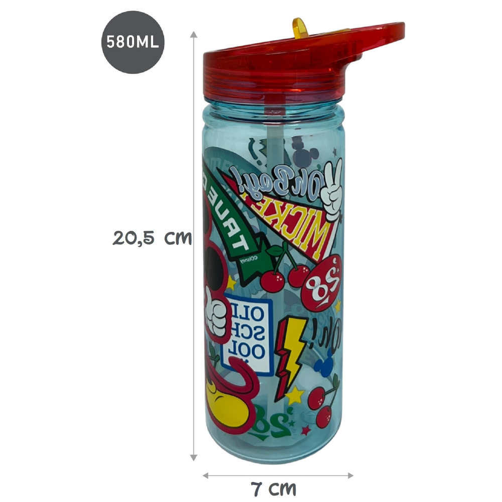 Borraccia Ecozen Topolino DISNEY in Tritan Bottiglia con Beccuccio Ripiegabile 580 Ml -83210
