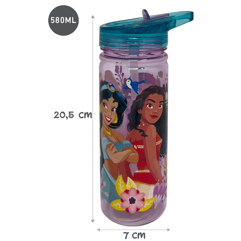 Borraccia Ecozen Principesse DISNEY in Tritan Bottiglia con Beccuccio Ripiegabile 580 Ml -83212