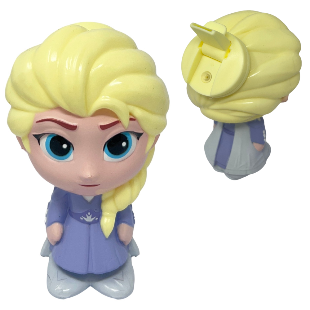 Borraccia Frozen DISNEY Personaggio 3d Elsa Bottiglia 270 Ml in Plastica Riutilizzabile Beccuccio Ripiegabile -83202