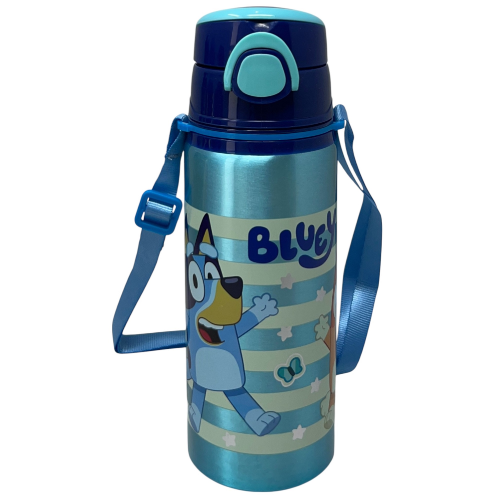 Borraccia in Alluminio Bluey e Bingo Bottiglia 730 Ml con Apertura Pop-Up e Tracolla - 83189