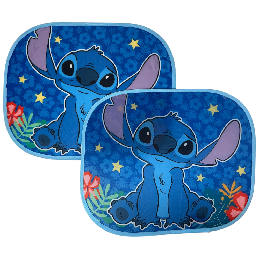 Tendine Parasole Laterali Stitch DISNEY Coppia di Tendine per Auto 44 X 33 CM Protezione Raggi Uv - 000564698