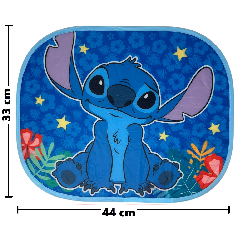Tendine Parasole Laterali Stitch DISNEY Coppia di Tendine per Auto 44 X 33 CM Protezione Raggi Uv - 000564698