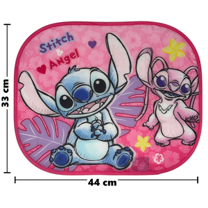 Tendine Parasole Laterali Stitch e Angel DISNEY Coppia di Tendine per Auto 44 X 33 CM Protezione Raggi Uv - 000564699