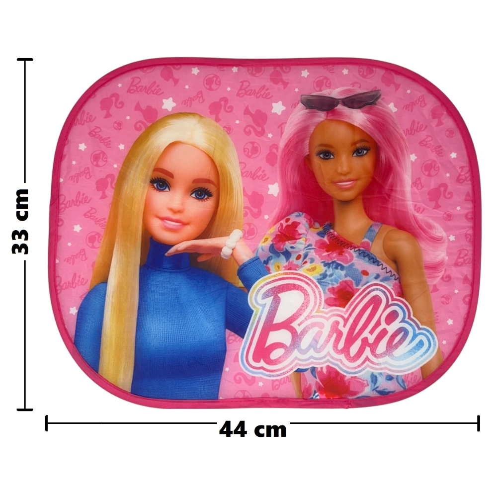 Tendine Parasole Laterali Barbie Mattel Coppia di Tendine per Auto 44 X 33 CM Protezione Raggi Uv - 2078-4224