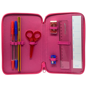 Astuccio 3 Zip Scuola Barbie Mattel Multiscomparto Portacolori Giotto - 1004e4224