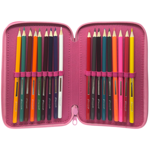 Astuccio 3 Zip Scuola Barbie Mattel Multiscomparto Portacolori Giotto - 1004e4224