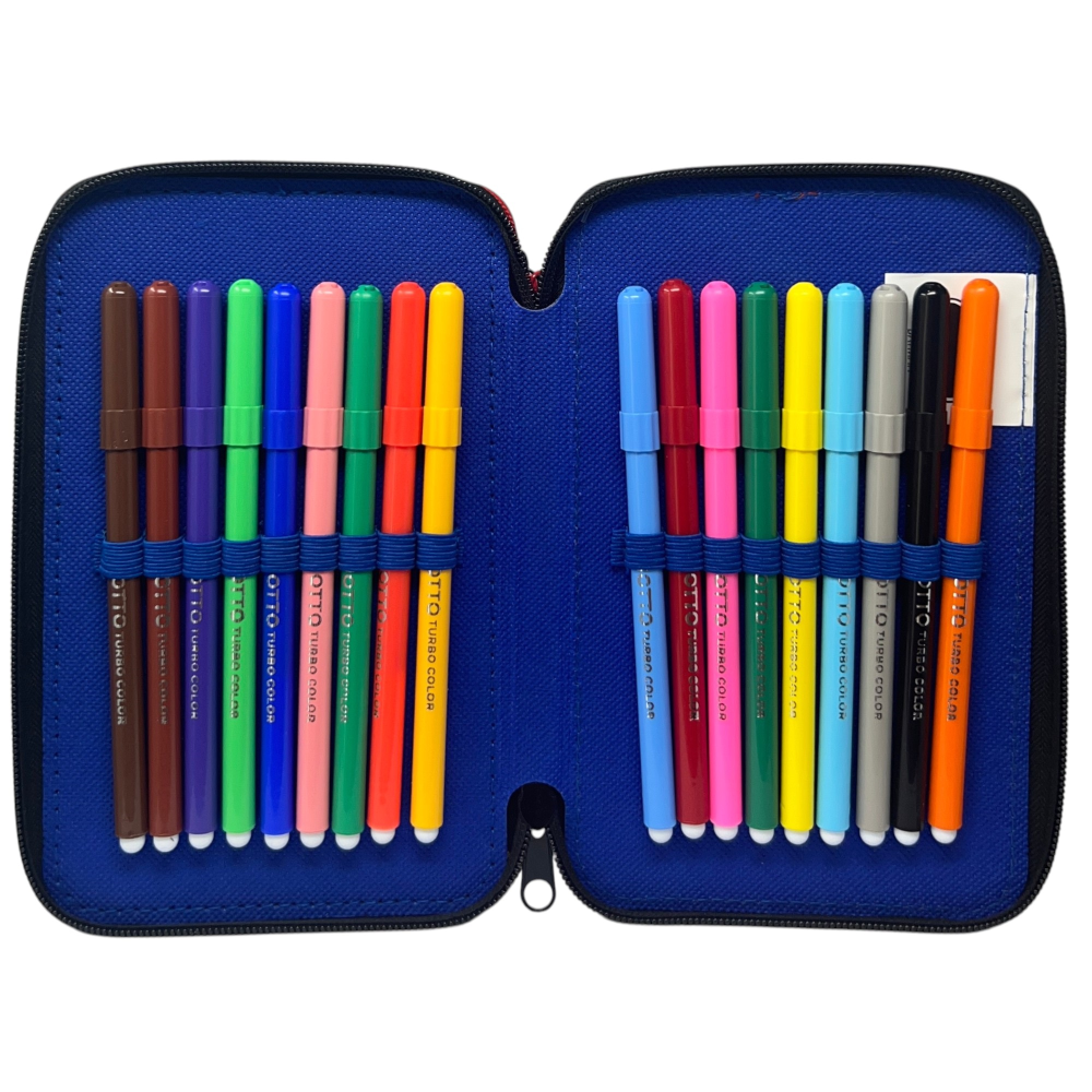 Astuccio 3 Zip Scuola Batman DC Multiscomparto Portacolori Giotto - 1004e4226
