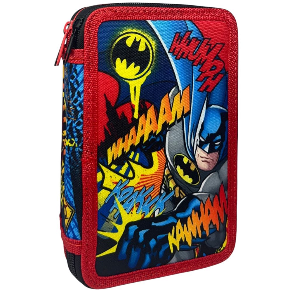 Astuccio 3 Zip Scuola Batman DC Multiscomparto Portacolori Giotto - 1004e4226